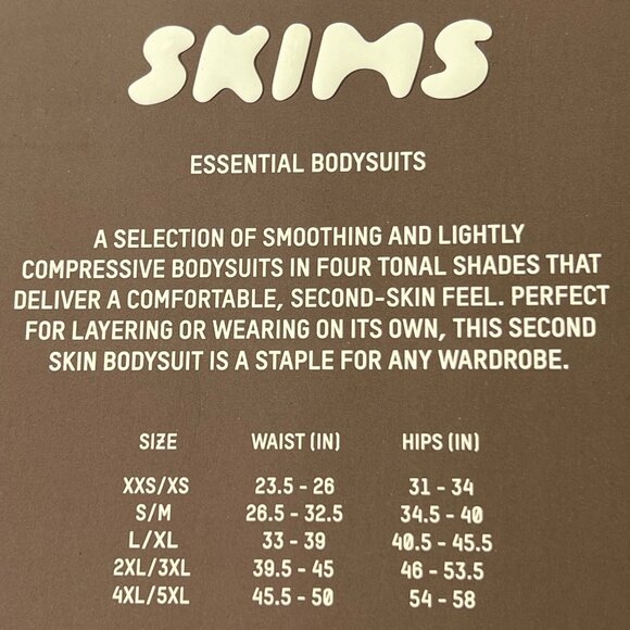 SKIMS Essential Crew Neck Sleeveless Bodysuit Smokey Quartz Womens 4X/5X - Picture 9 of 11